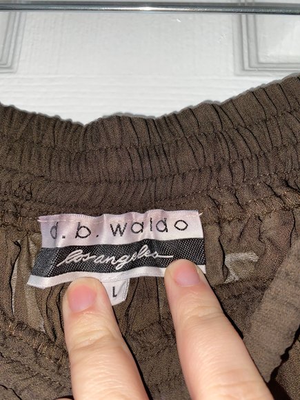 Womens BOHO western Brown long skirt d.b. waldo size Large - Picture 4 of 4